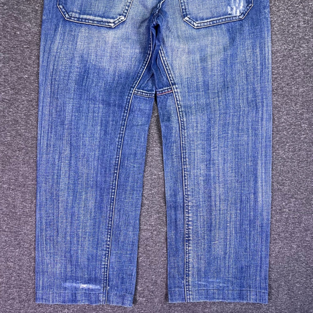 Diesel Jeans Mens 34x27 Blue Grunge Baggy Straight Y2K Button Fly‎ Hemmed Retro - Picture 5 of 16